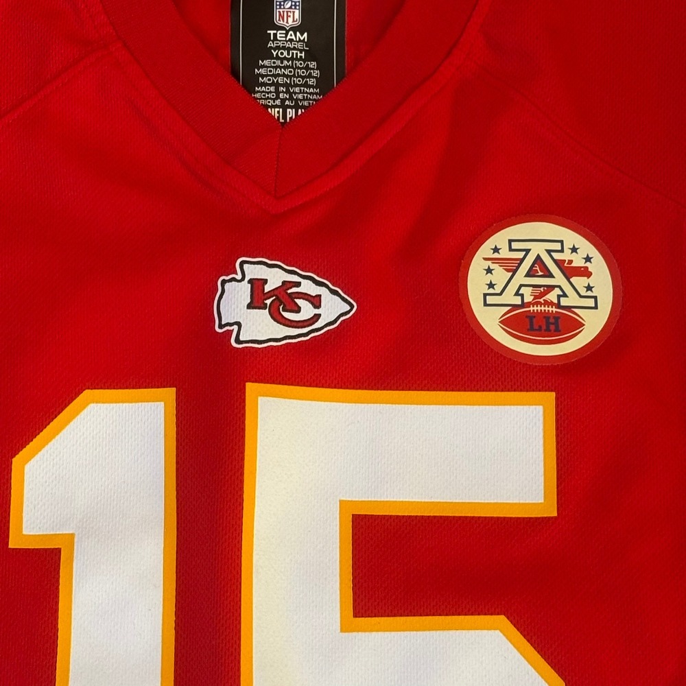 NFL Team Apparel Patrick Mahomes Kansas City Chiefs Jersey Youth Medium Red #15 - Picture 6 of 12